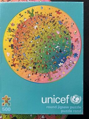 Vintage UNICEF Round Jigsaw Puzzle 500
Pieces Circular “Change of Seasons"